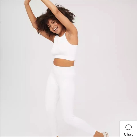 American Eagle Outfitters Pants - American Eagle | OFFLINE white ribbed work out set NEW